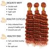 Habiliana Bundles Human Hair 18 20 22 Inch Deep Wave Orange Ginger Bundles 11A Unprocessed Brazilian Virgin Quick Weave Hair Extensions for Black Women view 2