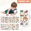10 Sheets Cars and Trucks Temporary Tattoos for Kids, Mixed Styles Car Temporary Tattoos Construction Vehicle Tattoos for Kids Birthday Party Supplies Gift Bag Fillers view 2
