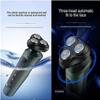 ALQPPM Mens Electric Shaver Razor Beard Trimmer Rotary Shaver Cordless Sideburn Trimmer Nose Trimmer Wet Dry Shaver Waterproof USB Rechargeable 3 in 1 view 3