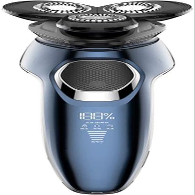 ALQPPM Electric Razor, Electric Shavers for Men, Dry Wet Waterproof Mens Rotary Facial Shaver, Face Shaver Cordless Travel USB Rechargeable with Beard Trimmer LED Display for Shaving Husband Dad