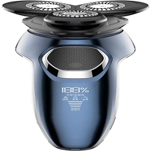 ALQPPM Electric Razor, Electric Shavers for Men, Dry Wet Waterproof Mens Rotary Facial Shaver, Face Shaver Cordless Travel USB Rechargeable with Beard Trimmer LED Display for Shaving Husband Dad