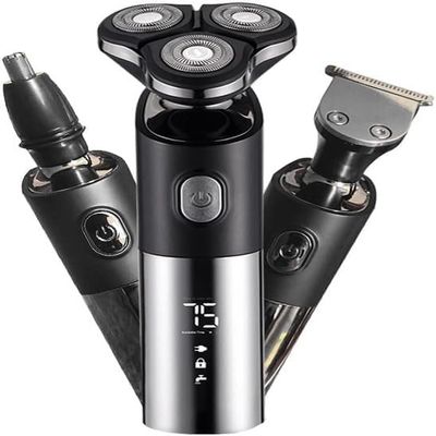 ALQPPM Electric Razor for Men's, 3 Head Electric Shaver for Men 3D Electric Razor Waterproof Beard Trimmer Cutter for Men Shaving Machine Recharge LED Display