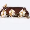 3pcs Chinese hairpin white peach blossom pearl handmade hairpin Chinese girls hanbok accessories summer simple cheongsam horse dress hair accessories view 4