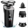 ALQPPM Electric Shaver for Men Rechargeable 4 in 1 Rotary Razors Beard Trimmer Face Shavers Waterproof Wet & Dry Cordless view 1
