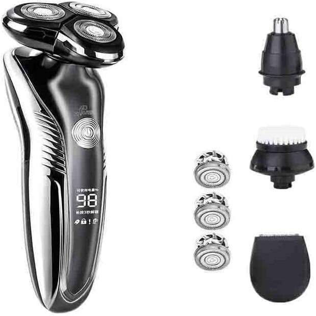 ALQPPM Electric Razor for Men's, Men's Shaver Electric Razor for Men Trimmer for Men Hair Cutting Machine Safety Razor USB Charger Nose Shaver Washable