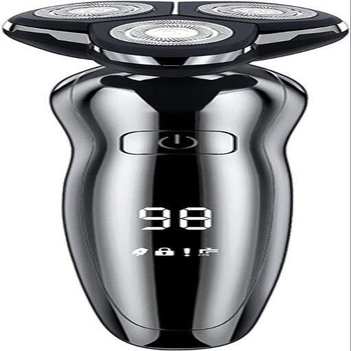 ALQPPM Electric Razor for Men, Dry Wet Waterproof Rotary Facial Shaver, Portable Face Shaver Cordless Travel USB Rechargeable with Nose Hair Trimmer,Facial Cleansing Brush, Precision Trimmers for Husb