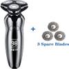 ALQPPM Electric Razor for Men, Dry Wet Waterproof Rotary Facial Shaver, Portable Face Shaver Cordless Travel USB Rechargeable with Nose Hair Trimmer,Facial Cleansing Brush, Precision Trimmers for Husb view 2