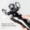 ALQPPM Electric Razor for Men, Dry Wet Waterproof Rotary Facial Shaver, Portable Face Shaver Cordless Travel USB Rechargeable with Nose Hair Trimmer,Facial Cleansing Brush, Precision Trimmers for Husb view 3