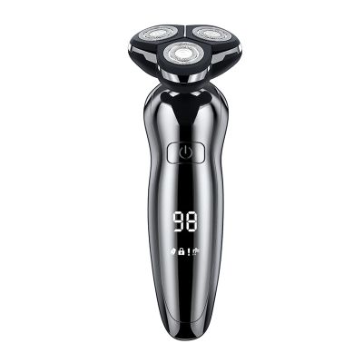 ALQPPM Mens Electric Shaver Razor Beard Trimmer Rotary Shaver Cordless Sideburn Trimmer Nose Trimmer Wet Dry Shaver Waterproof USB Rechargeable 3 in 1