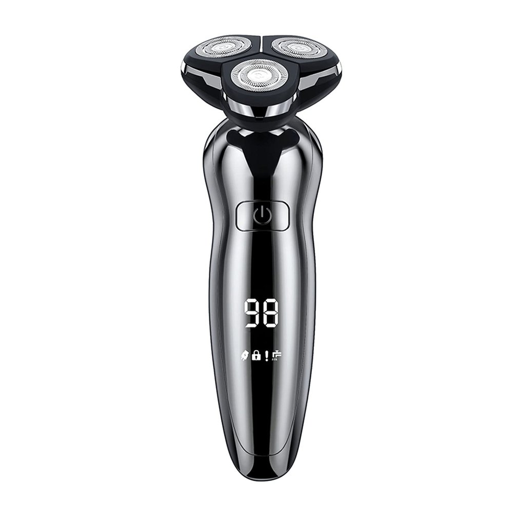 ALQPPM Mens Electric Shaver Razor Beard Trimmer Rotary Shaver Cordless Sideburn Trimmer Nose Trimmer Wet Dry Shaver Waterproof USB Rechargeable 3 in 1