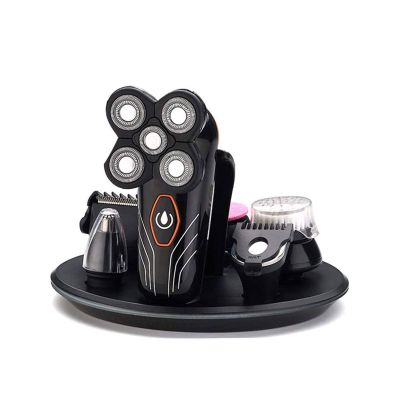 ALQPPM Head Shavers for Bald Men,Electric Shavers for Men Cordless Rechargeable Wet Dry,5-in-1 Waterproof Electric Razor Rotary Shaver Grooming Kit with Hair Clippers Beard Trimmer Nose Hair Trimmer