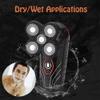 ALQPPM Head Shavers for Bald Men,Electric Shavers for Men Cordless Rechargeable Wet Dry,5-in-1 Waterproof Electric Razor Rotary Shaver Grooming Kit with Hair Clippers Beard Trimmer Nose Hair Trimmer view 2