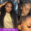Wigs for Women Deep Wave Lace Front Human Hair Wigs 8-40 inch Wave Curvy Lace Closure Wigs 150% Natural Black Brazilian Remy Hair Transparent Lace Wigs for Black Women Wig for Daily Party Use(13X6 Lac view 4