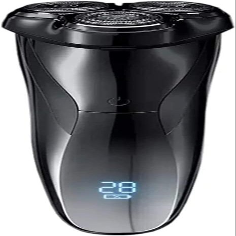 ALQPPM Electric Razor, 3D Rechargeable Waterproof Electric Shaver, Wet & Dry Rotary Shavers for Men Electric Shaving Razors with Pop-up Trimmer, LED Display 150 Mins Battery Life for Shaving