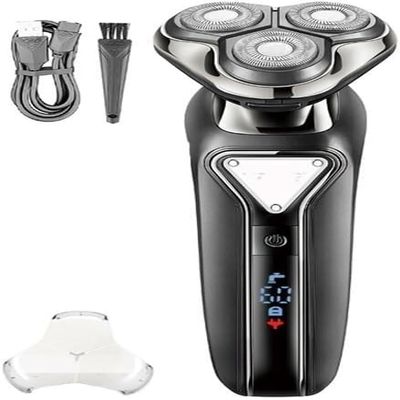 ALQPPM Electric Shavers for Men, Wet Dry Waterproof Electric Shaver for Men Wet Dry Beard Electric Razor Facial Shaving Machine Rechargeable LCD