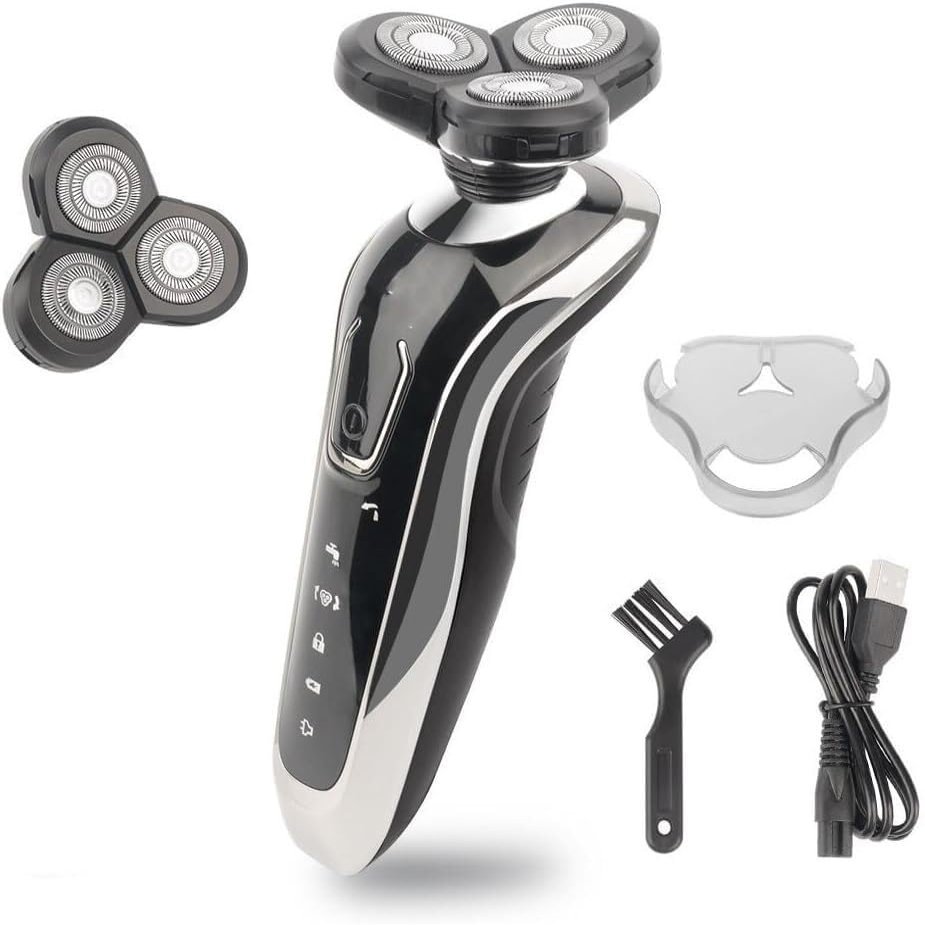 ALQPPM Electric Razor for Men, Shaver for Men Electric Shaver Powerful Beard Shaving Machine Electric Razor Rechargeable Waterproof