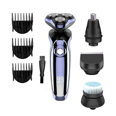 ALQPPM Electric Shavers for Men, Mens Electric Razor, Dry Wet Waterproof Man Rotary Facial Shaver Face Shaver Cordless Travel USB Rechargeable with Beard Trimmer for Husband Shaving