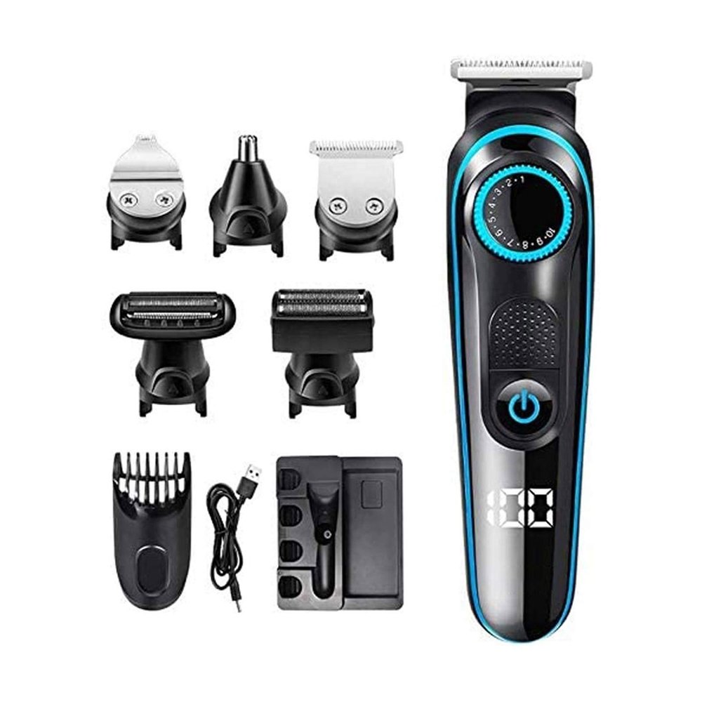 ALQPPM Electric Shaver for MenHead Shaver for Bald Men Shaving 6-in-1 USB Rechargeable Cordless Hair Trimmer for Men,Shaver Grooming Kit with Clipper Nose Hair Trimmer,Waterproof