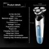 ALQPPM Electric Shaver for Men, Rechargeable Waterproof 4 in 1 Men's Rotary Shavers Wet and Dry Electric Shaving Razors for Husband, Father and Son Gift view 2
