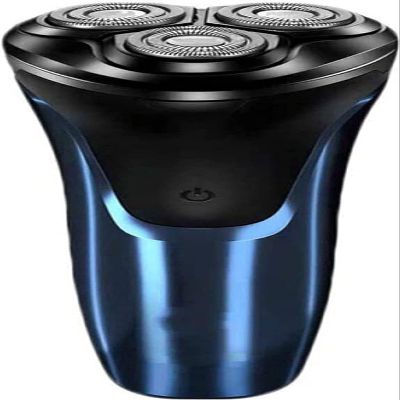 ALQPPM Rechargeable Waterproof IPX7 Electric Shaver Wet & Dry Rotary Shavers for Men Electric Shaving Razors with Pop-up Trimmer, Blue
