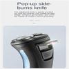 ALQPPM Rechargeable Waterproof IPX7 Electric Shaver Wet & Dry Rotary Shavers for Men Electric Shaving Razors with Pop-up Trimmer, Blue view 3