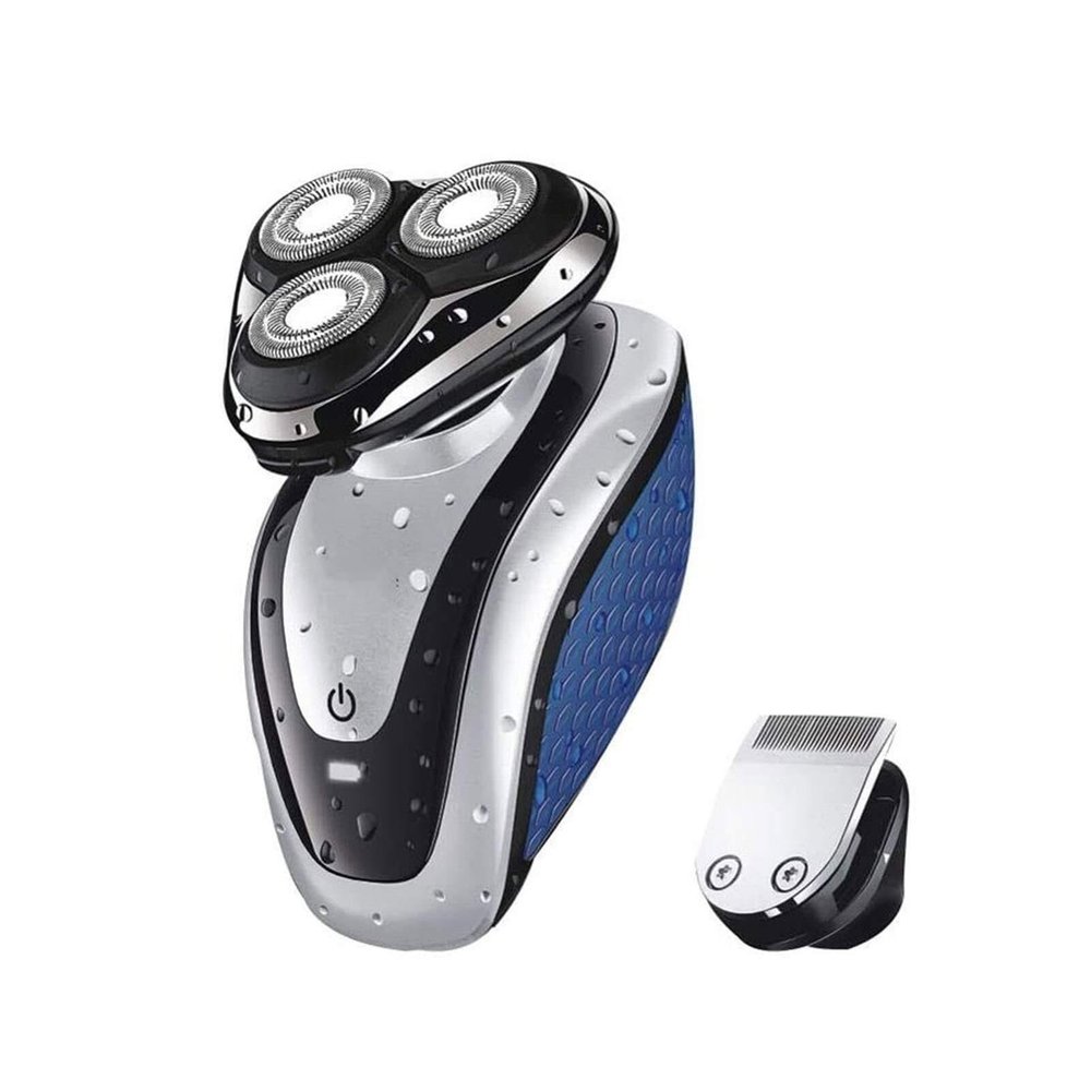 ALQPPM Electric Shavers for Men, Mens Electric Razor 2 in 1 Dry Wet Waterproof Face Rotary Shaver Travel USB Rechargeable for Dad Husband Man