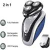 ALQPPM Electric Shavers for Men, Mens Electric Razor 2 in 1 Dry Wet Waterproof Face Rotary Shaver Travel USB Rechargeable for Dad Husband Man view 4