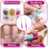 2 Pcs Double Ended Nail Art Tweezers with Silicone Pressing Head - Straight & Curved Tip Stainless Steel Tweezers for Eyelash Extensions & Nail Art Stickers view 3