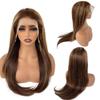 SOSEXY Ombre Lace Front Wig Human Hair Pre Plucked 4T4/27 HD Lace Highlight Wig Human Hair 180% Density Medium Brown 13x4 Lace Frontal Human Hair Wigs Glueless Colored Wigs Human Hair 24 Inch view 2