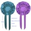2pcs Purple& Teal Kids Satin Bonnet with Light Brown Wig Grip Cap view 3