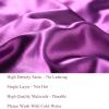 2pcs Extra Large Purple & Teal Satin Bonnet with Brwon Wig Grip Cap view 4
