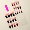 24Pcs Halloween Fake Nails Long Coffin Press on Nails Halloween Spider Glue on Nails Black French False Nails Spider Web Full Cover Acrylic Nails Glossy Halloween Nails stick on nails for Women Girl view 3
