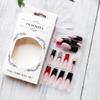 24Pcs Halloween Fake Nails Long Coffin Press on Nails Halloween Spider Glue on Nails Black French False Nails Spider Web Full Cover Acrylic Nails Glossy Halloween Nails stick on nails for Women Girl view 4