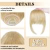NAYOO Clip in Bangs - 100% Human Hair French Bangs Clip in Hair Extensions, Light Blonde French Bangs Fringe with Temples Hairpieces for Women Curved Bangs for Daily Wear view 3