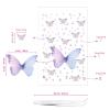 100 pcs Face Rhinestones, Colorful Aurora Self Adhesive Diamonds Face Sticky Gems with Tweezers Fabric Butterflies Multi-Style Sequin Stickers for Women Face Body Makeup view 2