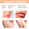 Facial Hair Removal Eyebrow Trimmer - Facial Shaver Device 2 in 1 Remover for Face Peach Fuzz Eyebrow Nose Ear Hair Chin Lips Armpit with LED Light Rechargeable for Women Men Travel Size (Gold) view 3