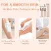 Facial Hair Removal Eyebrow Trimmer - Facial Shaver Device 2 in 1 Remover for Face Peach Fuzz Eyebrow Nose Ear Hair Chin Lips Armpit with LED Light Rechargeable for Women Men Travel Size (Gold) view 4