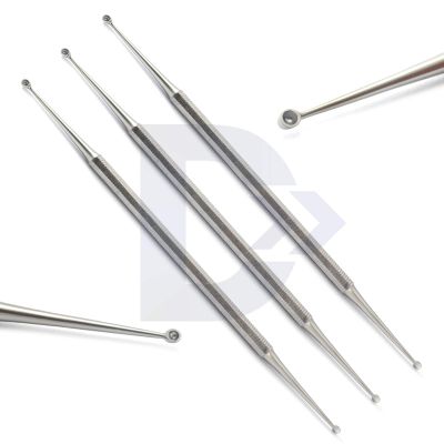 3Pcs Nail Curettes Double Ended Nail Cleaner 1.5mm-2.5mm Dermal Ingrown Toe-Nail Under Fingernails Cleaning Scoops Manicure Pedicure Tools
