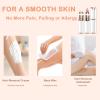 Facial Hair Removal Eyebrow Trimmer - Facial Shaver Device 2 in 1 Remover for Face Peach Fuzz Eyebrow Nose Ear Hair Chin Lips Armpit with LED Light Rechargeable for Women Men Travel Size (White) view 4