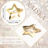 NAISKA Gold & Silver Star Hair Clips 20PCS - Non-Slip Metal Alloy Barrettes, 2000s Y2K Hair Accessories for Women and Girls view 3