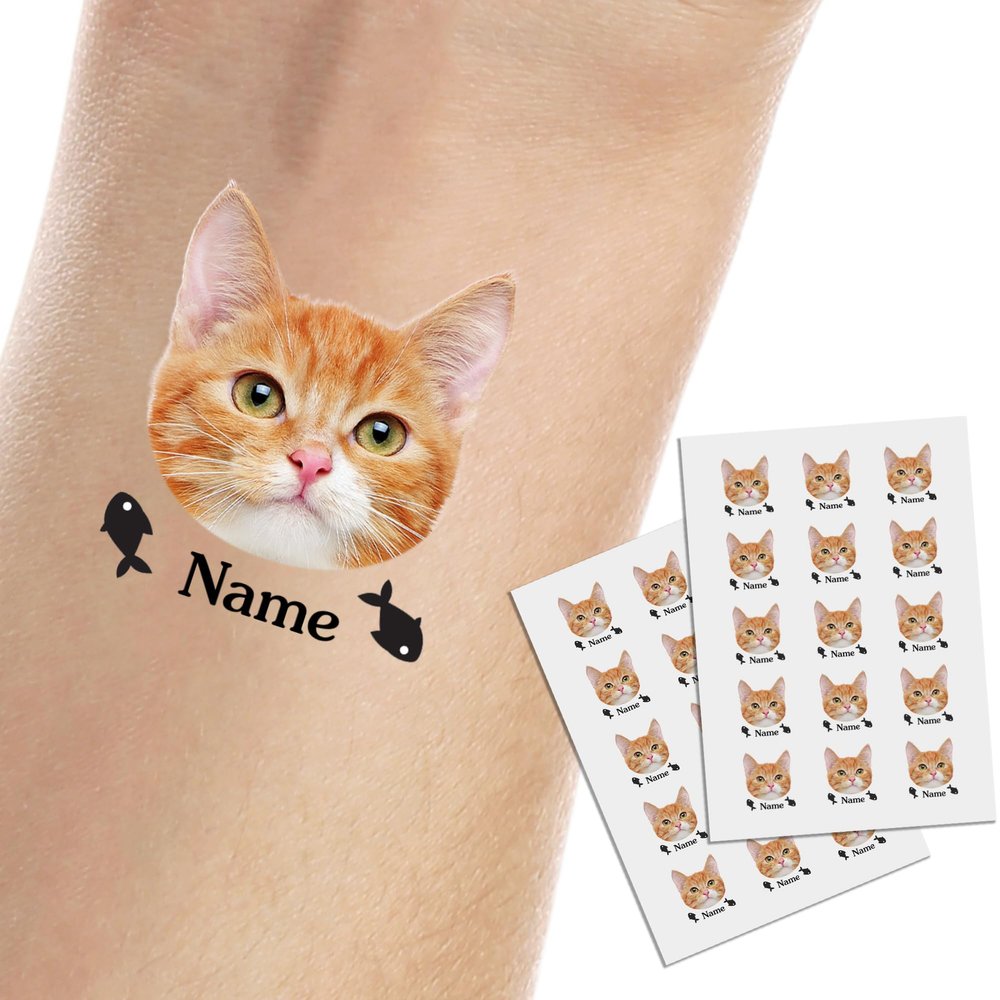 Custom Temporary Tattoos with Photo Personalized Face Tattoo with Name Logo Customized Tattoos Stickers Funny For Women Men Kids for Birthday Party Wedding Bachelorette Decor 15Pcs