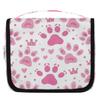 Gublec Hanging Travel Toiletry Bag Dog Paw Print Theme Toiletry Bags with Hanging Hook Portable Cosmetic Bag Makeup Organizer for Travel Business Trip view 1