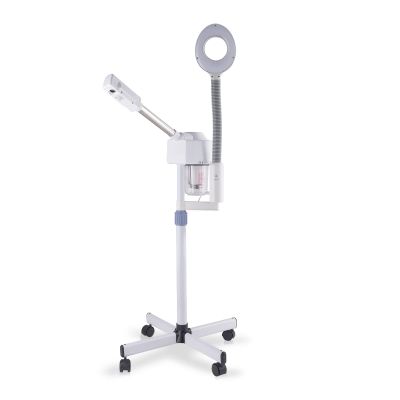 GODECOR 2 in 1 Professional Facial Steamer with 5X Magnification Lamp, Beautician Steamer Facial Spa, Hot Ionic Mist Face Steamer for Home Beauty Salon, Personal Skin Care Deep Cleaning, White