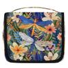 Gublec Hanging Travel Toiletry Bag Dragonfly Flower Toiletry Bags with Hanging Hook Portable Cosmetic Bag Makeup Organizer for Travel Business Trip view 1