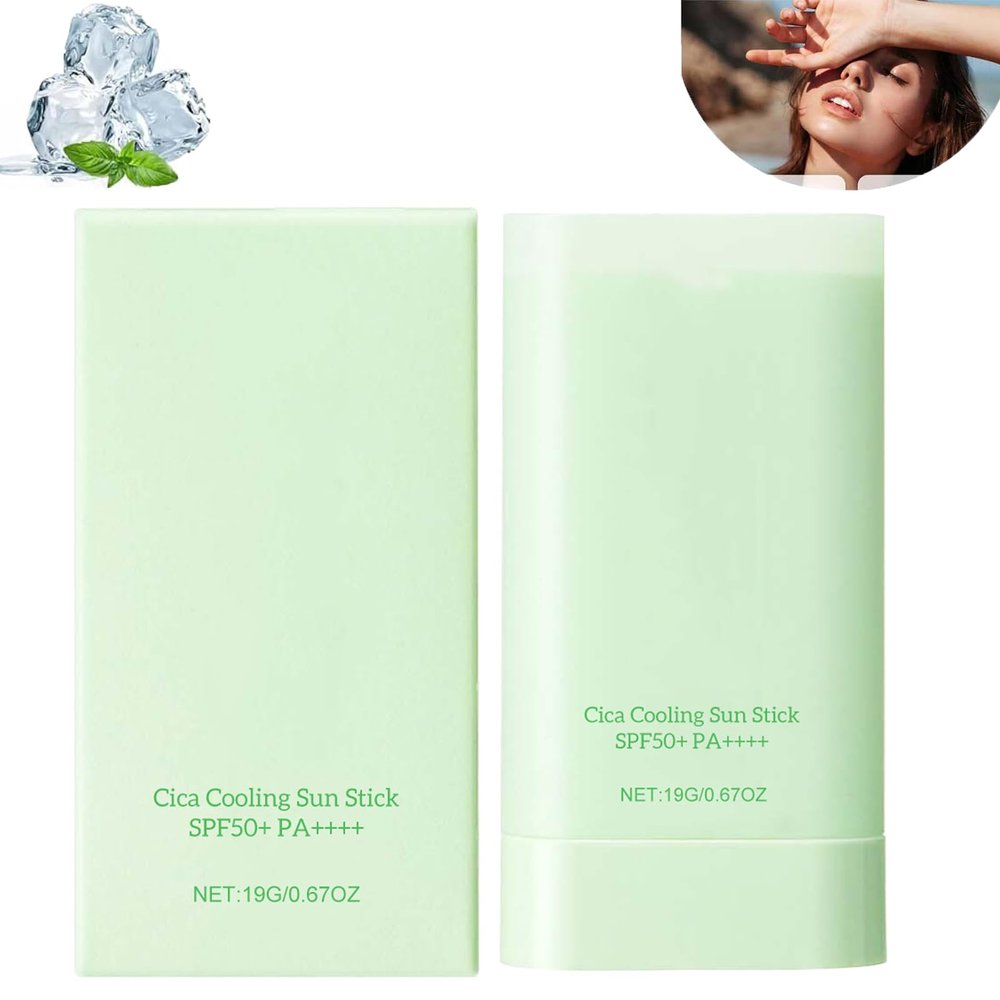 Cooling Sun Stick,Sun Cream For Face Korean Stick, Sunscreen Korean,Korean Moisturizing Sunscreen Stick,Water Resistant & Non-Greasy (1pc)