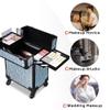 BYOOTIQUE Rolling Makeup Cart on Wheels False Eyelash Storage Nail Tech Carrying Organizer Box for Nail Artist Beauty Studio Barbershop Hairstylist,Mermaid Silver view 2