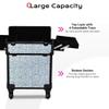 BYOOTIQUE Rolling Makeup Cart on Wheels False Eyelash Storage Nail Tech Carrying Organizer Box for Nail Artist Beauty Studio Barbershop Hairstylist,Mermaid Silver view 3