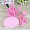 1 Set Facial Mask Mixing Bowl Set DIY Face Mask Mixing Tool Kit with Facial Mask Mixing Bowl Stick Spatula Measuring Spoon Brush Facial Sponge Spray Bottle Puff Soaking Bottle, Pink view 2