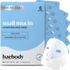 Baebody Snail Mucin Face Sheet Mask (6 pcs) - Anti Aging and Moisturizing Face Mask with Hyaluronic Acid - Deep Hydration for Youthful Skin view 1
