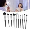 10 Piece Makeup Brush Set with Synthetic Professional Brushes for Daily Use, Complete Kit Including Foundation, Blush, and Eyeshadow Brushes view 4